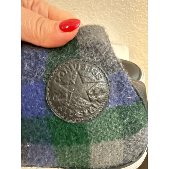 Converse Chuck Taylor All Star Woolrich Hi Sneakers Black Thunder Plaid, 10.5 - Picture 7 of 11